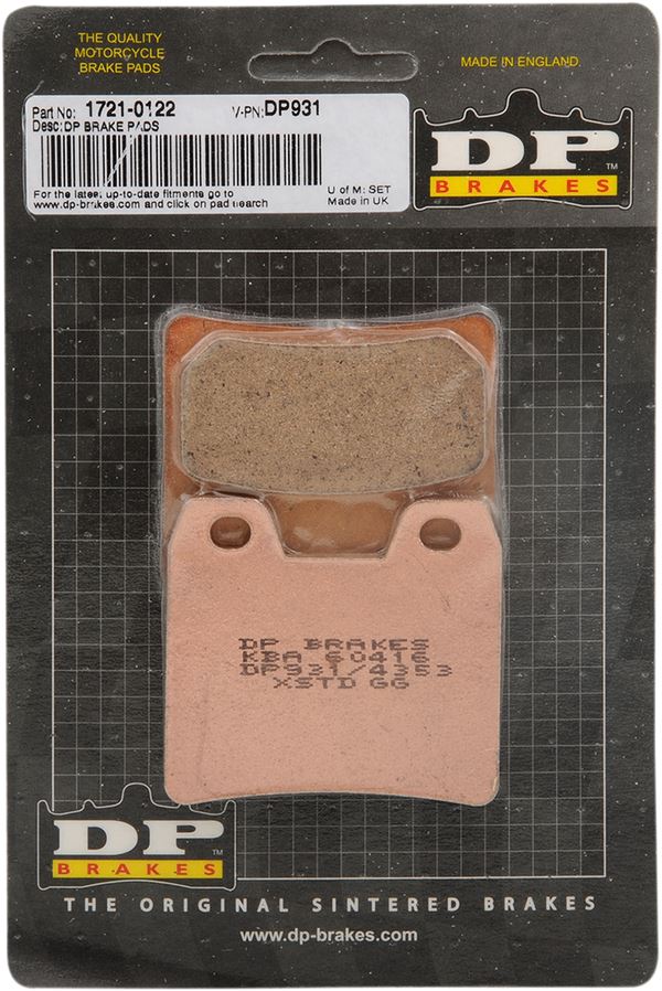 Dp Brakes Standard DP Sintered Brake Pads For Yamaha XJR 1300 2001-2016 DP931