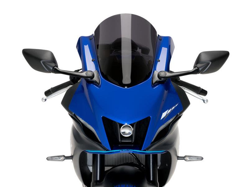 PUIG R-Racer Screen Light Smoke for Yamaha YZF R6/Race/R7 17-25 3633H
