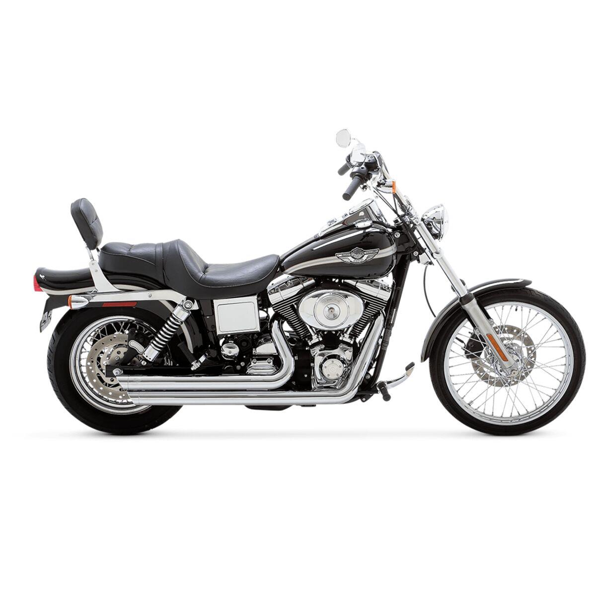 VANCE & HINES Big Shots Staggered Exhaust System Chrome for Harley Davidson DYNA 91-05 17912