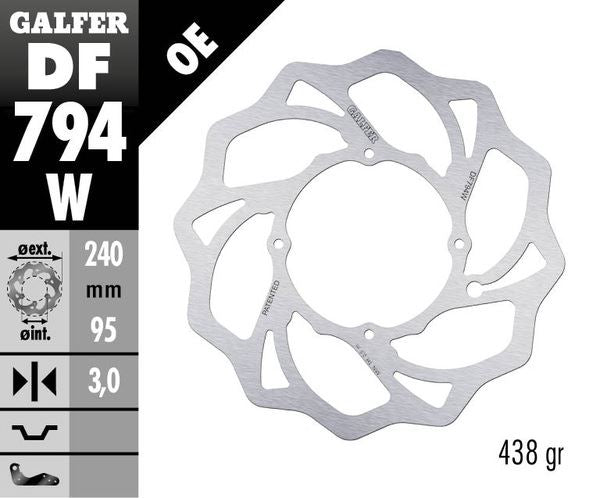 GALFER Brake Rotor Wave® One Piece (Fixed) DF794W