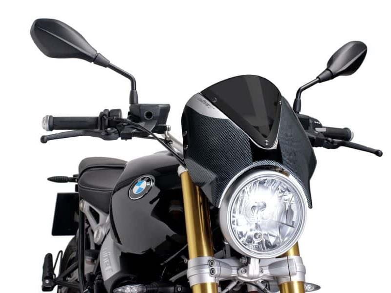 Puig Retrovision Carbon Look Semi Fairing And Screen Dark Smoke 7653C