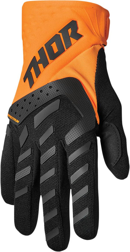 THOR Youth Spectrum MX Motorcross Gloves Black/Orange 2023 Model