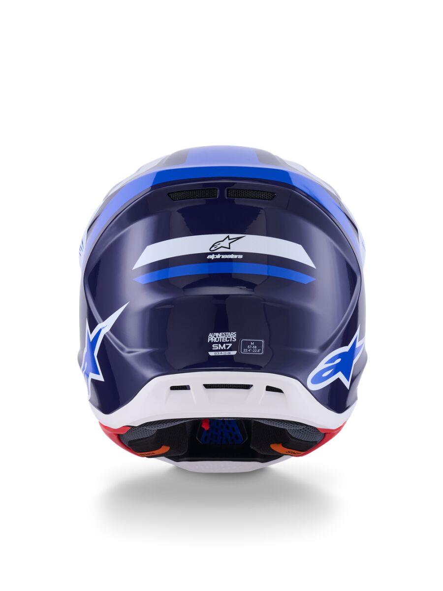 ALPINESTARS SM7 Rise Helmet BLUE/WHITE 2025 Model
