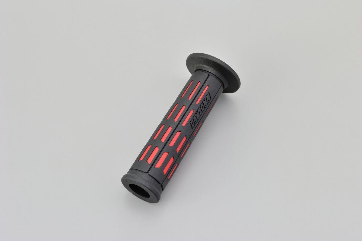 Daytona Grippy Grip GGD-Tapered-SP Grips 22.2mm Open End Black/Red Pair 25162