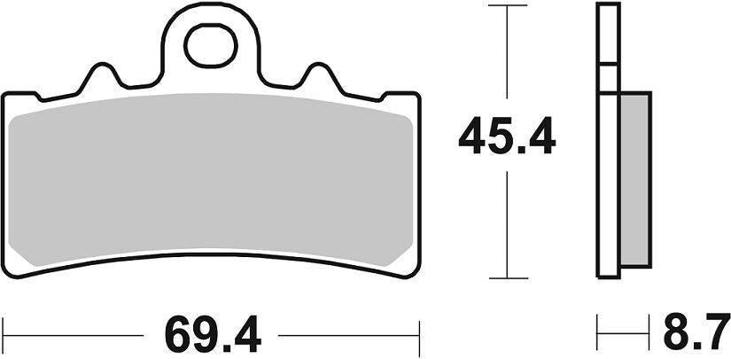 Sbs RST Brake Pads For KTM Adventure 390 2011-2024 Sintered Metal Set 877RST
