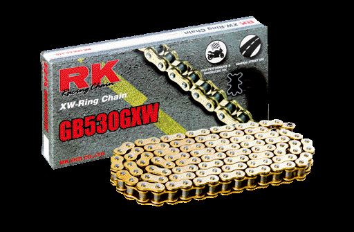 RK Motorcycle Drive Chain 530 GXW 100L XWRING Gold GB530GXW100CLF