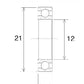 BLACK BEARING Bearing B3 12X21X5MM UB-6801-B3
