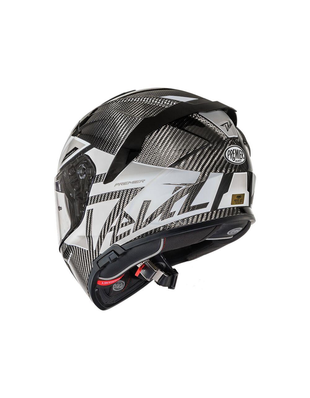 PREMIER HELMETS Devil Carbon Gray/White Motorcycle Helmet