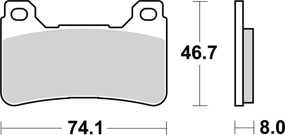 Sbs DS Racing Dual Sintered Brake Pads For Honda CBR 600 RR 2004-2018 809DS-1