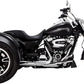 Vance & Hines Twin Slash Slip-On Mufflers Chrome For HD FLRT 1750 2017 16796