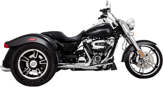 Vance & Hines Twin Slash Slip-On Mufflers Chrome For HD FLRT 1750 2017 16796
