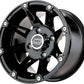 Moose Utility 387 Gloss Black 12X7 4/156 4+3 Alloy Quad UTV Wheel
