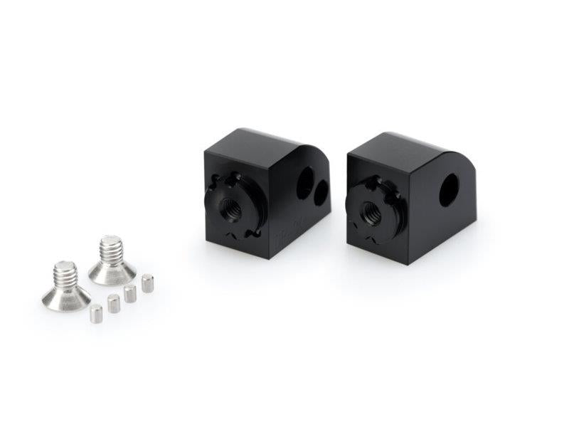 Puig Pillion Adjustable Footpeg Adaptors Black 8100P
