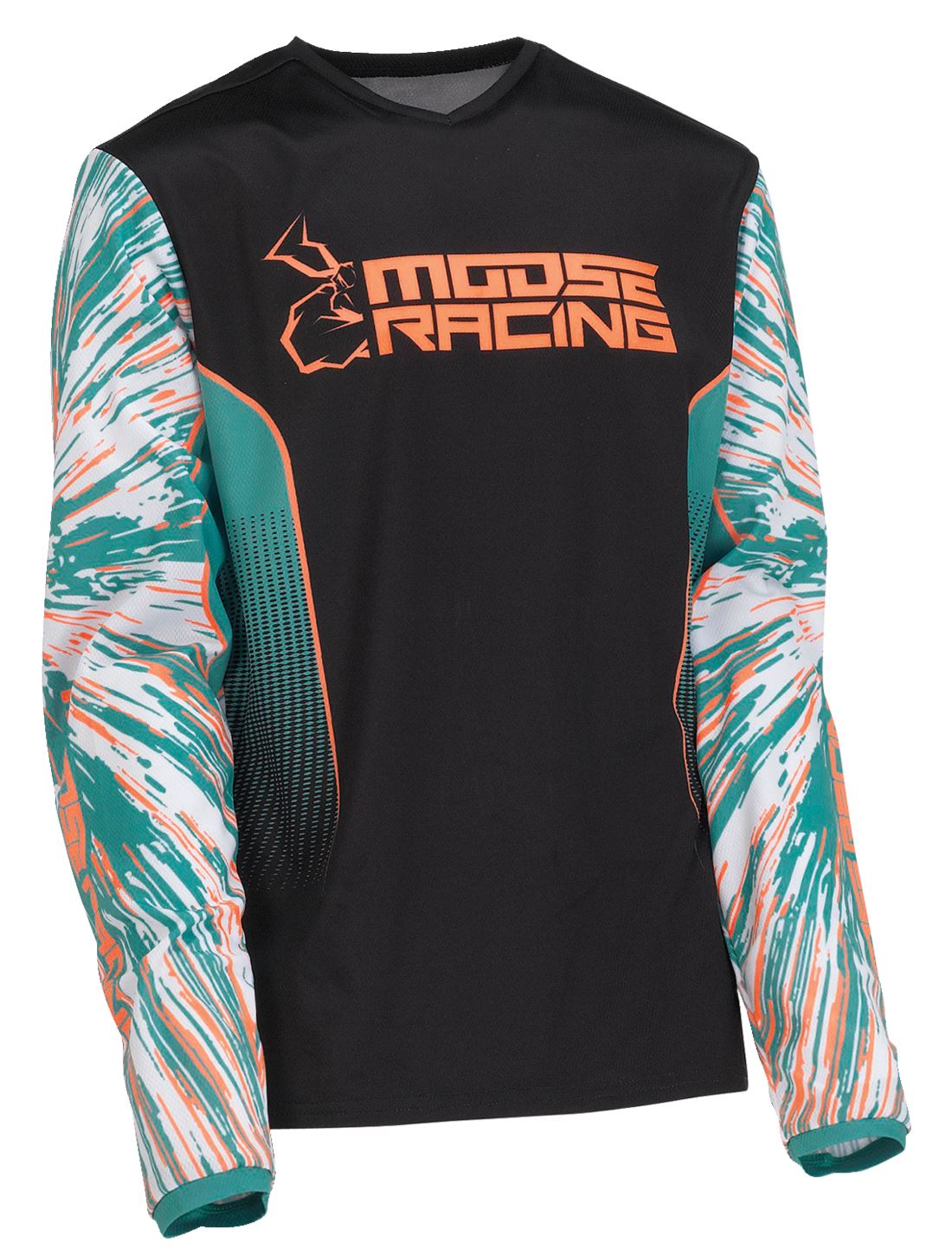 Moose Racing Jersey Youth Agroid Teal/Orange/Black 24 Model