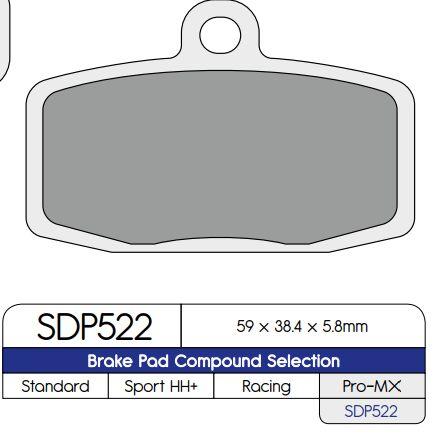 Dp Brakes Standard Sintered Metal Brake Pads For Yamaha XMAX 125 2015-2024 DP552