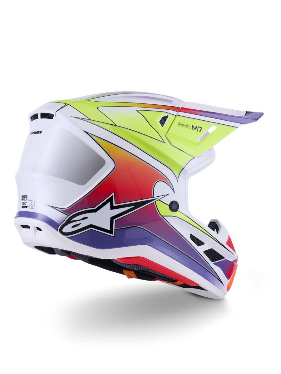 ALPINESTARS SM7 Fuse Helmet WHT/YL/PU 2025 Model