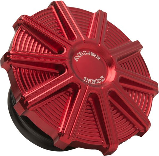 Arlen Ness Vented Gas Cap 10G Red Aluminum For HD FXLRS 1923 91-24 701-006