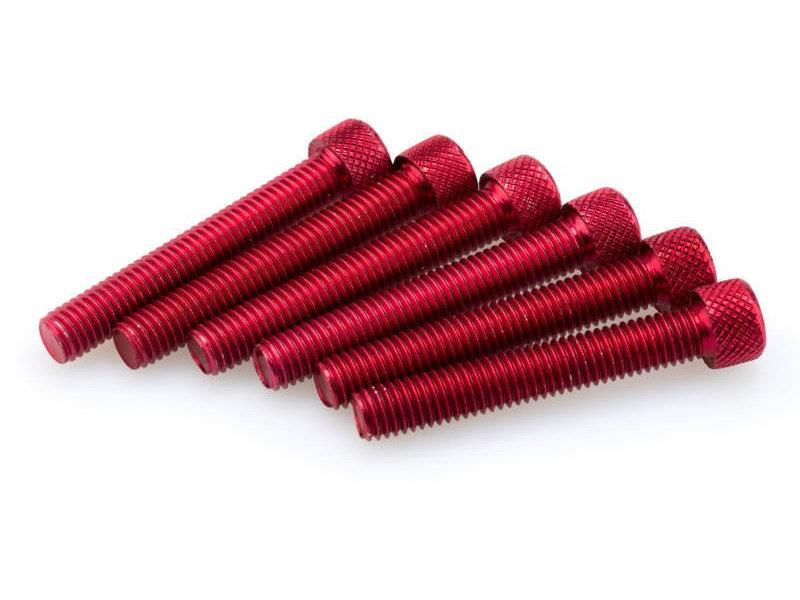 PUIG M8 50mm Allen Screws x 6 Red Universal 0524R