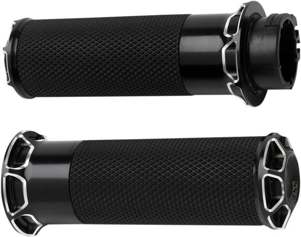Arlen Ness Beveled Grips Black Anodized For HD FLTRXSE 1977 07-24 07-329