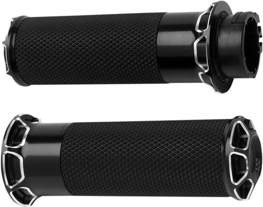 Arlen Ness Beveled Grips Black Anodized For HD FLTRXSE 1977 07-24 07-329