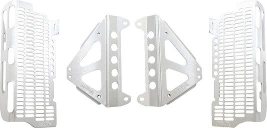 Devol Radiator Guards For Yamaha YZ 250 F 2014-2018 Aluminium Silver 0101-5507