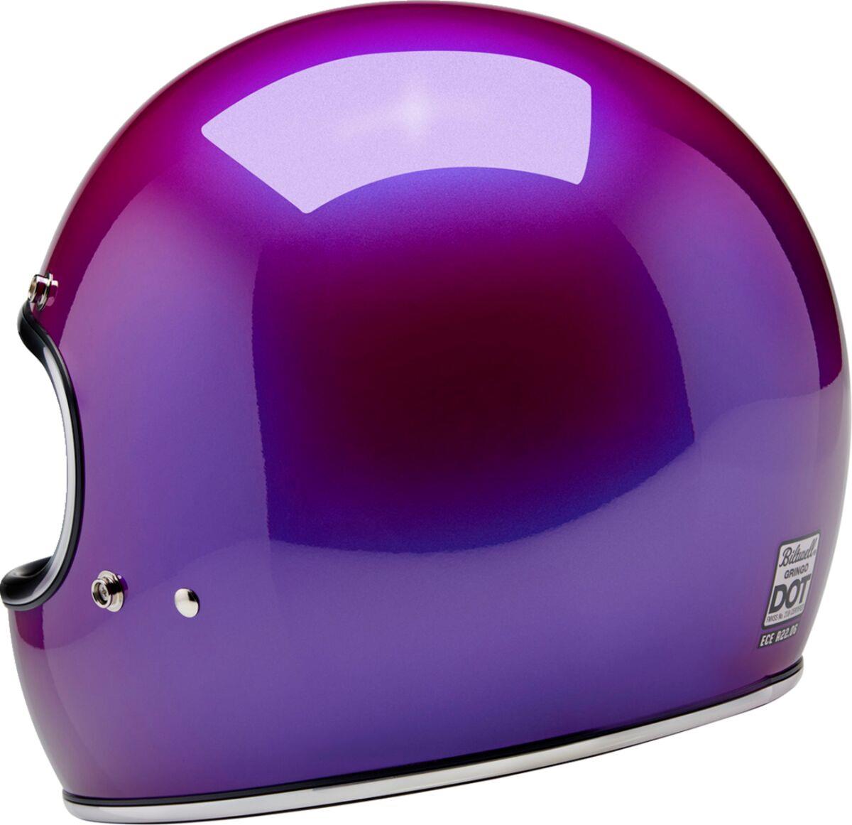 BILTWELL Gringo Purple Motorcycle Helmet