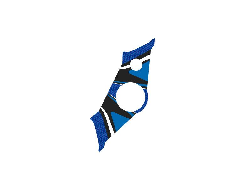 PUIG Radikal Yoke Protector Blue for Yamaha YZF R6 03-04 6926A