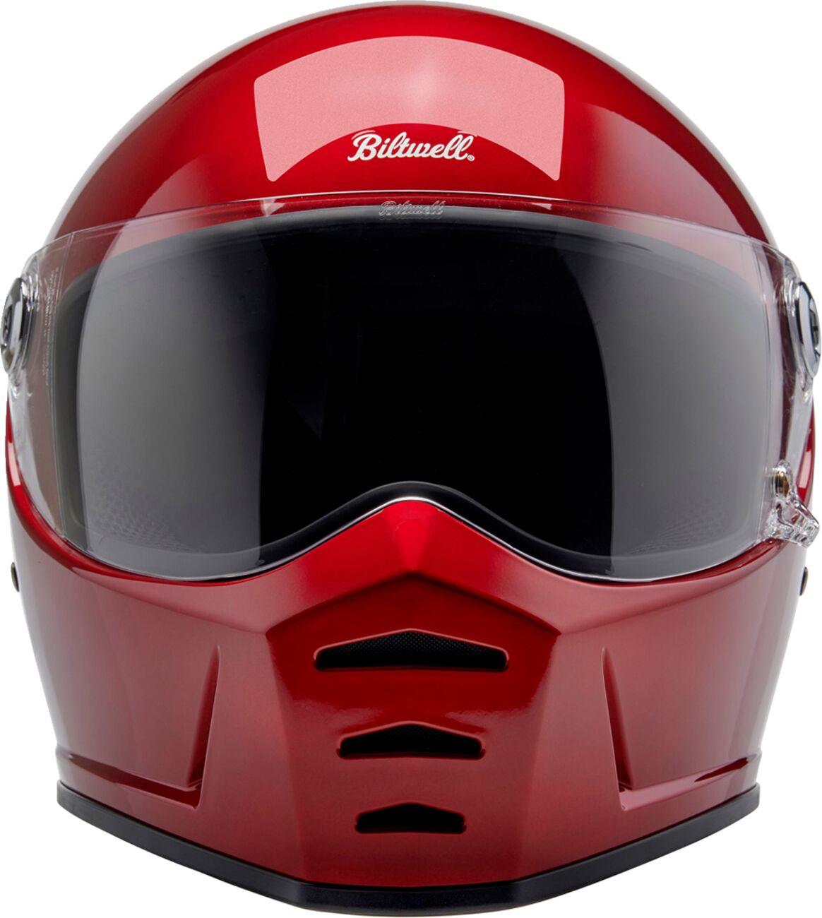 BILTWELL Lane Splitter Red Motorcycle Helmet