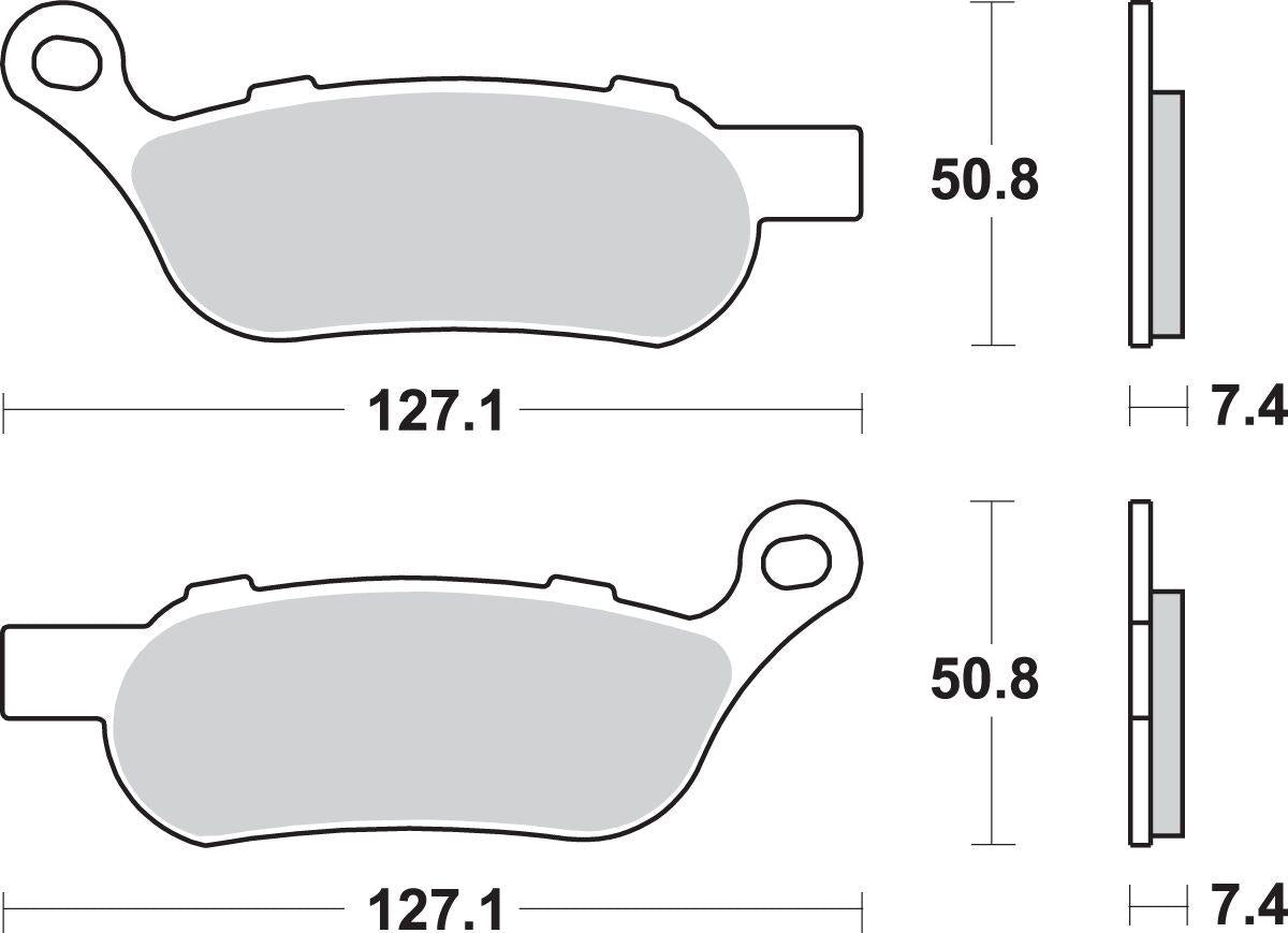 Sbs Sintered Metal Harley/Buell Brake Pads For Harley FLS 1690 2008-2017 854H.LS