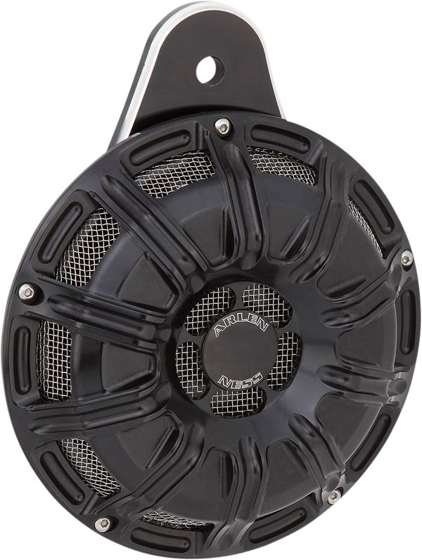 Arlen Ness Billet Horn Aluminum Black Chrome For HD FXLRS 1923 91-24 70-266