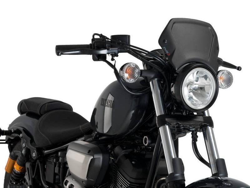 PUIG Aluminium Fly Screen Black for Yamaha XV 950/R/Racer 14-20 3813N