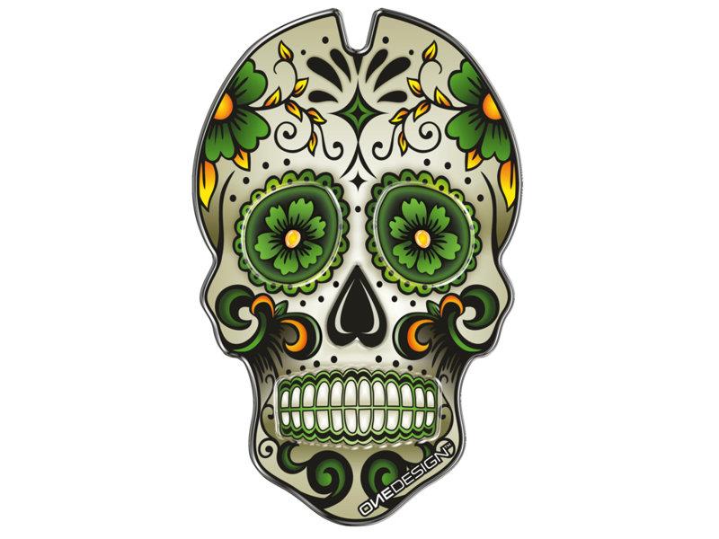 Puig Skull Tank Pad Green 6628O