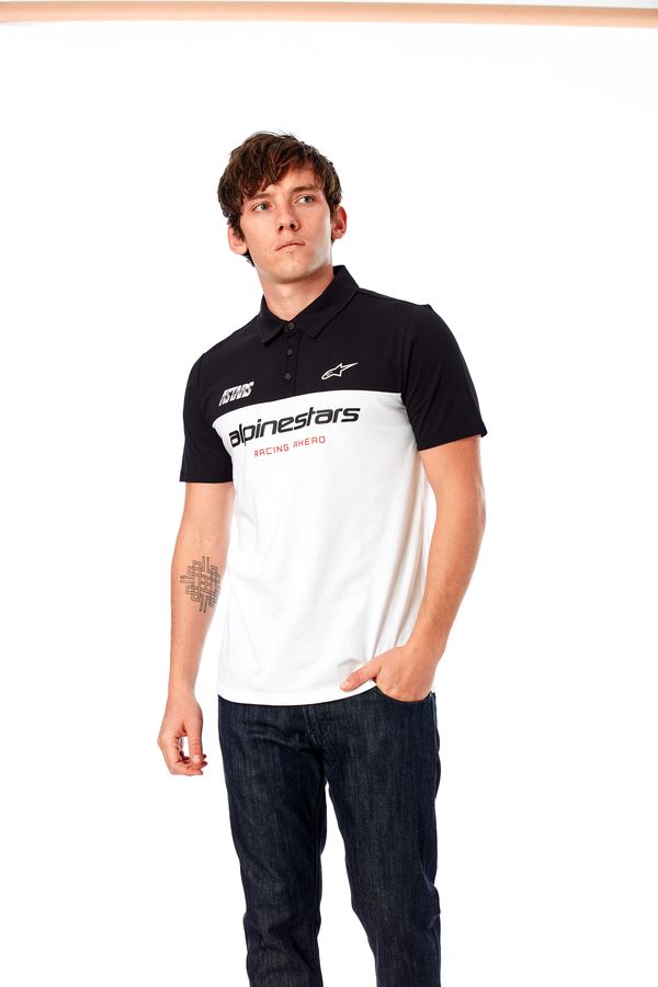 Alpinestars Paddock Polo Shirt Black White