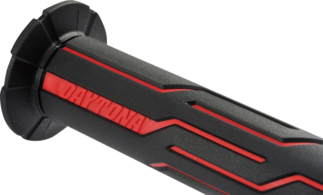 Daytona GRIPPYGRIP GGD-Line Grip Red Open End 7/8 Handlebar Grip Pair 88658