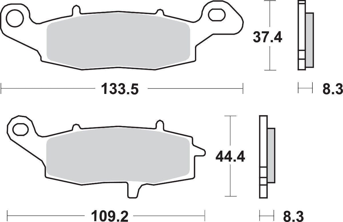 Sbs HS Street Excel Sintered Front Brake Pads For Suzuki DL 650 1995-2020 705HS