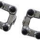 Arlen Ness MX Footpegs Driver Chrome Aluminum Billet Rubber Pair 07-914