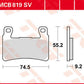Trw SV Series Sindered Brake Pads For Harley FXLRS 1923 1999-2026 MCB819SV