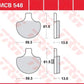 Trw All Round Sintered Metal Brake Pads For Harley FLSTSB 1584 1984-2011 MCB548