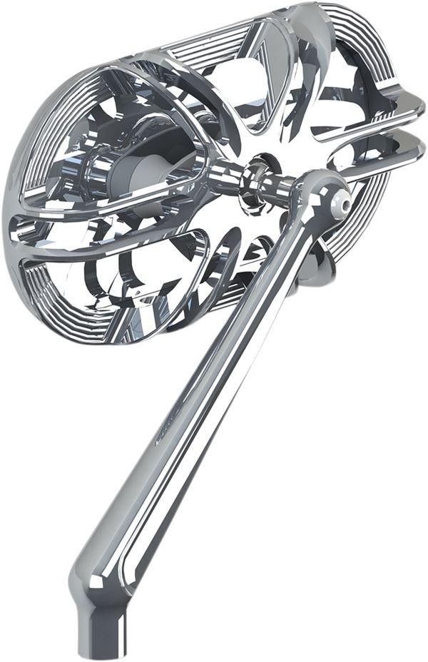 Arlen Ness Caged Series Mirror Chrome Aluminum Screw-In Left 13-165