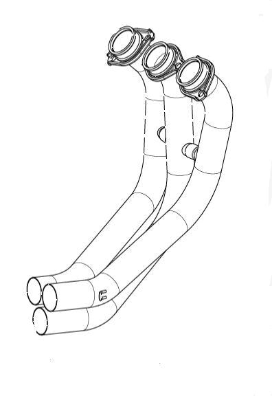Akrapovic Headpipes And Collectors Header SS Silver For Yamaha MT-09 H-Y9R3