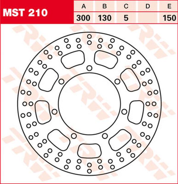 Trw Round Fixed Brake Rotor Larger Than 300mm For Kawasaki VN 800 94-12 MST210