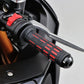 Daytona Grippy Grip GGD-Tapered-SP Grips 22.2mm Open End Black/Red Pair 25162