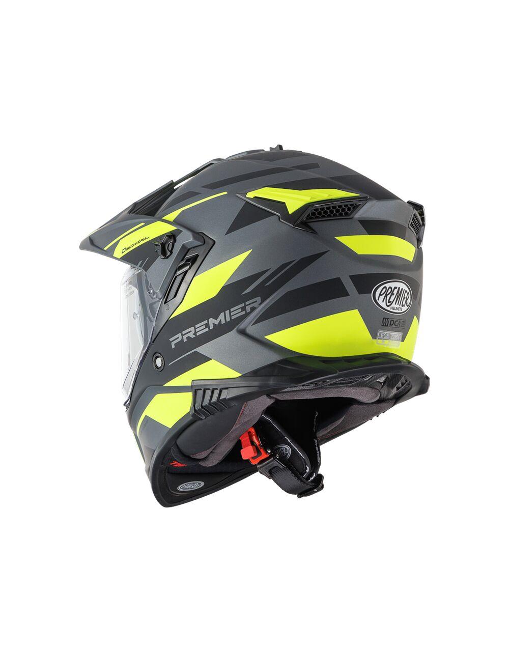 PREMIER HELMETS Discovery Black Motorcycle Helmet