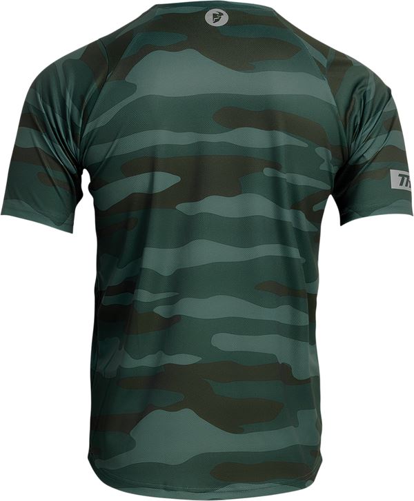 THOR Assist MX Motorcross Jersey Camo Green 2023 Model