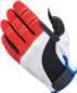 Biltwell Motorcycle Gloves Moto Red/White/Blue