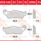 Trw All Round Sintered Metal Brake Pads For KTM EXC-F 450 1992-2027 MCB648