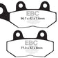 Ebc Sintered "HH" Brake Pads For Triumph Bonneville 1200 T120 1992-2024 FA214HH