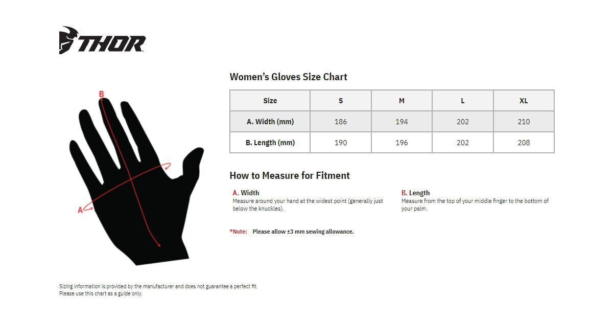 THOR Women's SPORTMODE Shadow MX Gloves BLACK 2025 Model