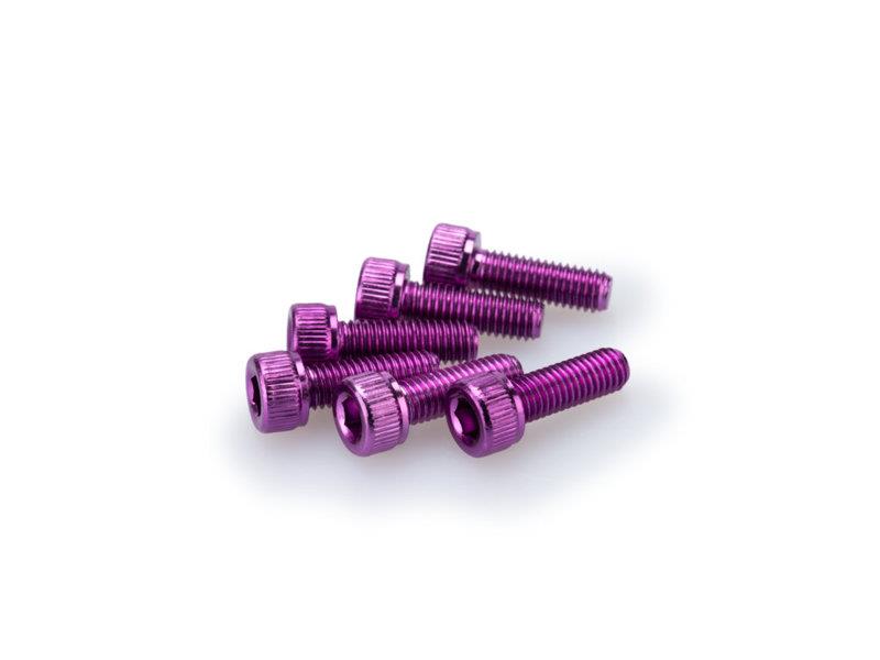 PUIG M5 15mm Allen Screws x 6 Purple Universal 0146L