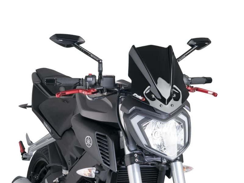PUIG New Generation Sport Screen Black for Yamaha MT-125 14-19 7654N